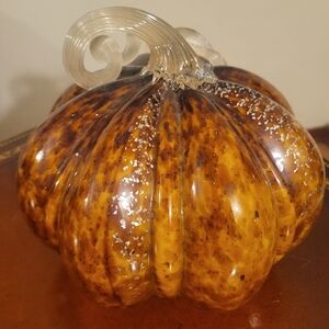 Hand Blown Glass Pumpkin